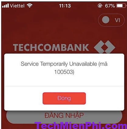techcombank bị lỗi hôm nay