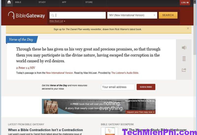 hoc kinh thanh qua internet voi bible gateway 3 Bible Gateway - Công cụ học Kinh Thánh qua internet miễn phí