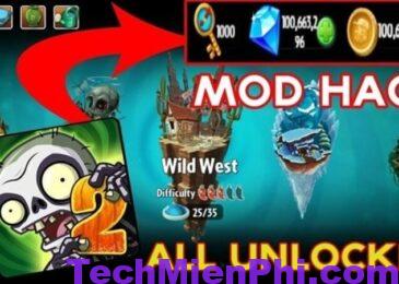 Tải Hack Plants vs Zombies 2 (Mod Full cây, Max level, 0 Sun)