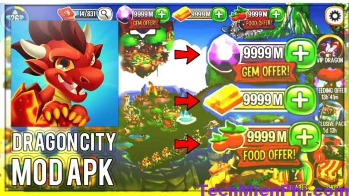 tai hack dragon city modpure lmhmod apk 2 Tải Hack Dragon City Apk (MOD vô hạn tiền)